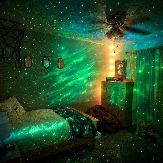 Proyector Astronauta Sentado de Galaxia LED – Lámpara de Estrellas para Habitación